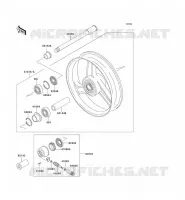 FRONT HUB voor Kawasaki ZZR600 1993