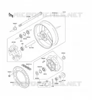 REAR HUB voor Kawasaki ZZR600 1993