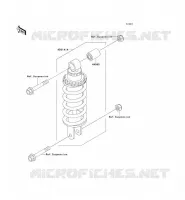 SUSPENSION   SHOCK ABSORBER voor Kawasaki ZZR600 1993