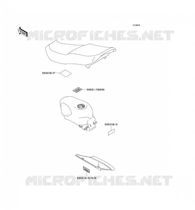 LABELS Kawasaki MOTOS 600 1993 ZZR600  ZX600-E1