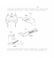 DECALS(SILVER)(CN) voor Kawasaki ZZR600 2004