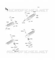 FOOTREST voor Kawasaki ZZR600 2004