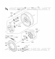 REAR WHEEL   CHAIN voor Kawasaki ZZR600 2004