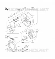 REAR WHEEL   CHAIN voor Kawasaki ZZR600 2004