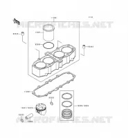 CYLINDER   PISTON  voor Kawasaki ZZR600 1994