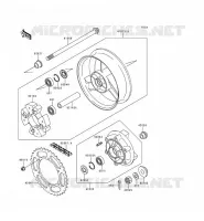 REAR WHEEL   CHAIN voor Kawasaki ZZR600 1994