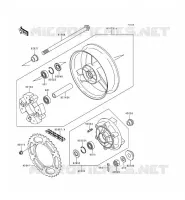 REAR WHEEL   CHAIN voor Kawasaki ZZR600 1994