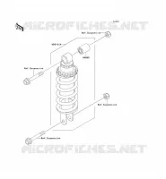 SUSPENSION   SHOCK ABSORBER voor Kawasaki ZZR600 1994