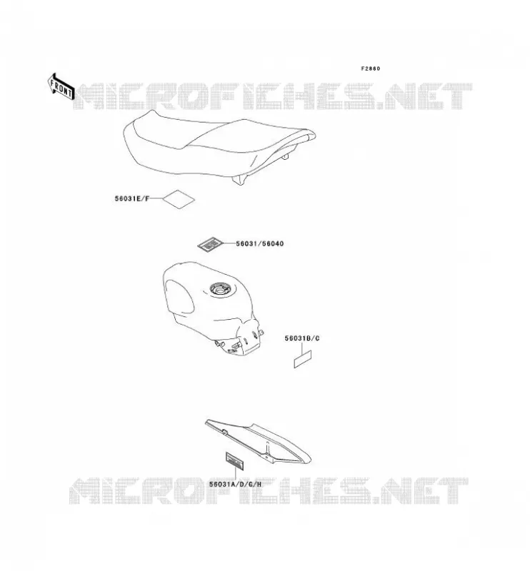 LABELS Kawasaki MOTOS 600 1994 ZZR600  ZX600-E2