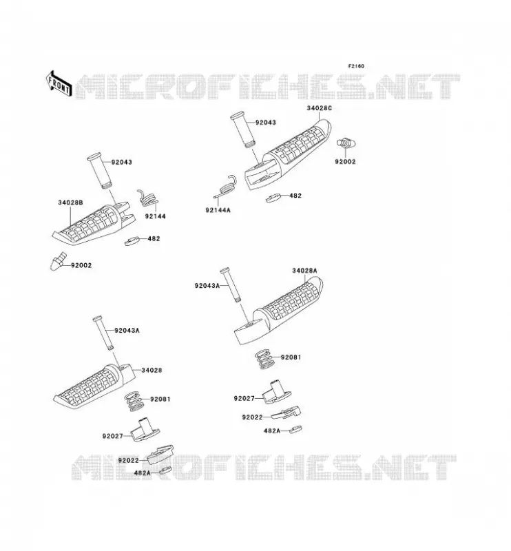FOOTREST Kawasaki MOTOS 600 1995 ZZR600  ZX600-E3
