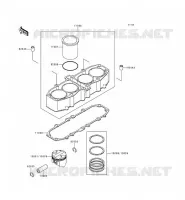 CYLINDER   PISTON  voor Kawasaki ZZR600 1996