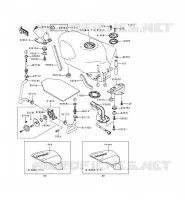 FUEL TANK voor Kawasaki ZZR600 1996