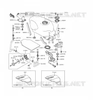FUEL TANK voor Kawasaki ZZR600 1996