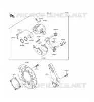 REAR BRAKE voor Kawasaki ZZR600 1996