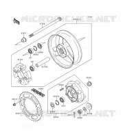 REAR WHEEL   CHAIN voor Kawasaki ZZR600 1996