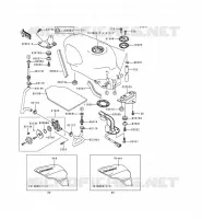 FUEL TANK voor Kawasaki ZZR600 1996