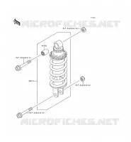 SUSPENSION   SHOCK ABSORBER voor Kawasaki ZZR600 1996