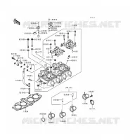 CYLINDER HEAD voor Kawasaki ZZR600 1996