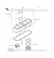 CYLINDER   PISTON  voor Kawasaki ZZR600 1996