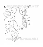 ENGINE COVERS voor Kawasaki ZZR600 1996