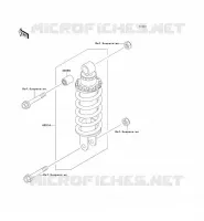 SUSPENSION   SHOCK ABSORBER voor Kawasaki ZZR600 1996