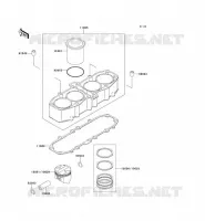 CYLINDER   PISTON  voor Kawasaki ZZR600 1996