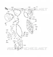 ENGINE COVERS voor Kawasaki ZZR600 1996