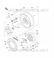 REAR HUB voor Kawasaki ZZR600 1996