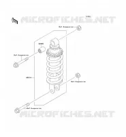 SUSPENSION   SHOCK ABSORBER voor Kawasaki ZZR600 1996