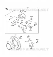 REAR BRAKE voor Kawasaki ZZR600 1997