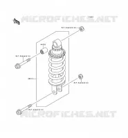 SUSPENSION   SHOCK ABSORBER voor Kawasaki ZZR600 1997