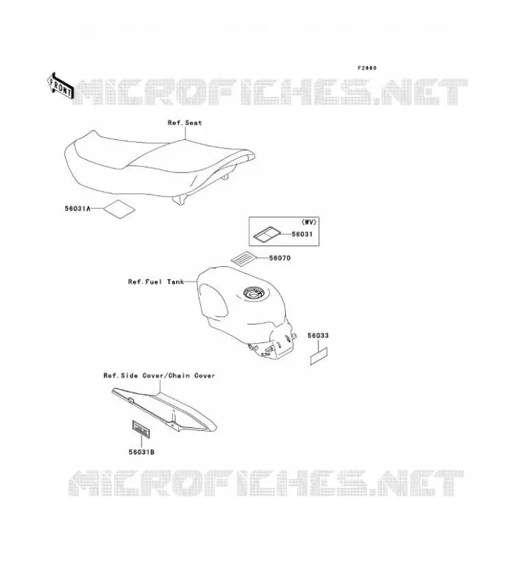 LABELS Kawasaki MOTOS 600 2006 ZZR600  ZX600E6F