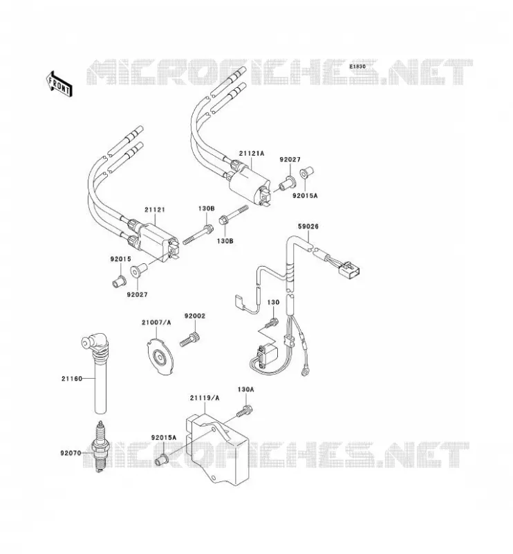 IGNITION SYSTEM Kawasaki MOTOS 600 1995 NINJA ZX-6R  ZX600-F1