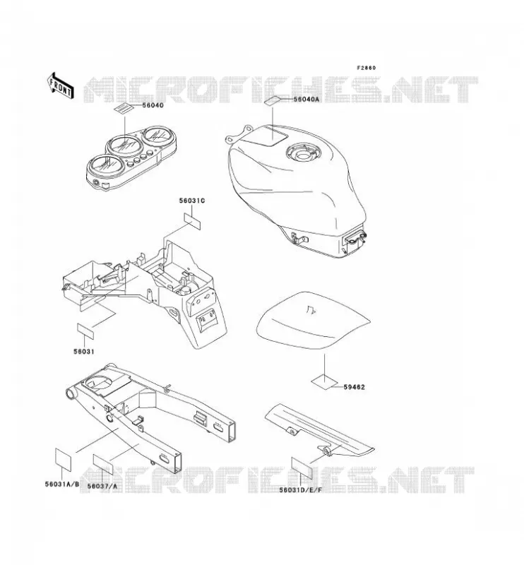 LABELS Kawasaki MOTOS 600 1995 NINJA ZX-6R  ZX600-F1