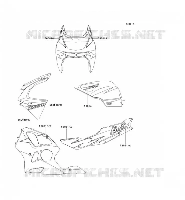 STICKER(EVENTIDE/RED) Kawasaki MOTOS 600 1995 NINJA ZX-6R  ZX600-F1
