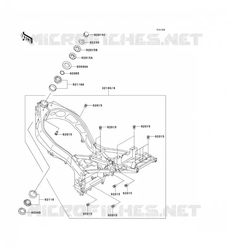 CHASSIS Kawasaki MOTOS 600 1995 NINJA ZX-6R  ZX600-F1