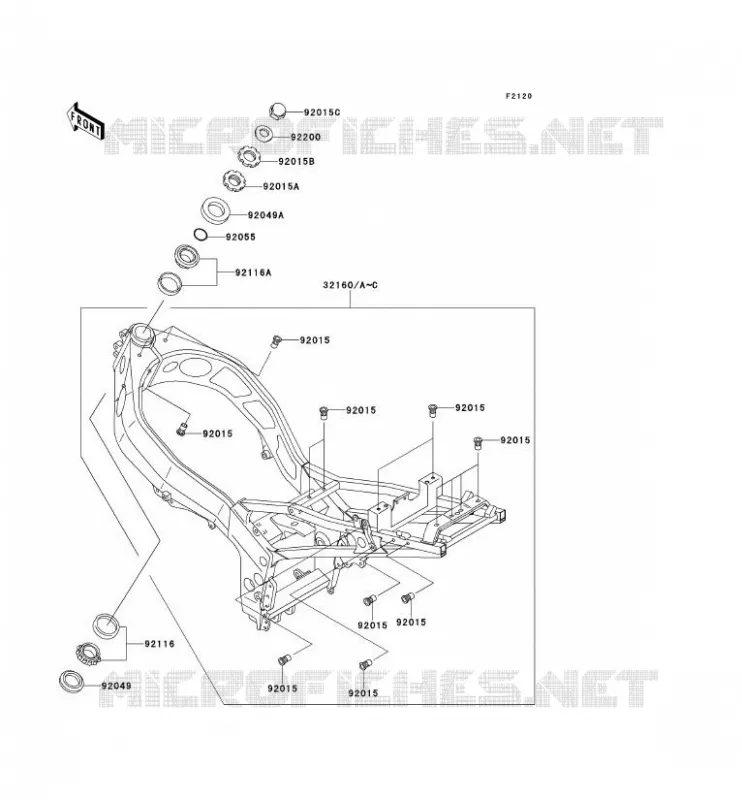 CHASSIS Kawasaki MOTOS 600 1995 NINJA ZX-6R  ZX600-F1
