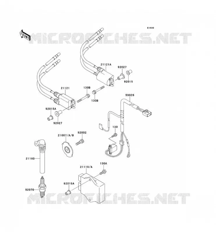 IGNITION SYSTEM Kawasaki MOTOS 600 1995 NINJA ZX-6R  ZX600-F1