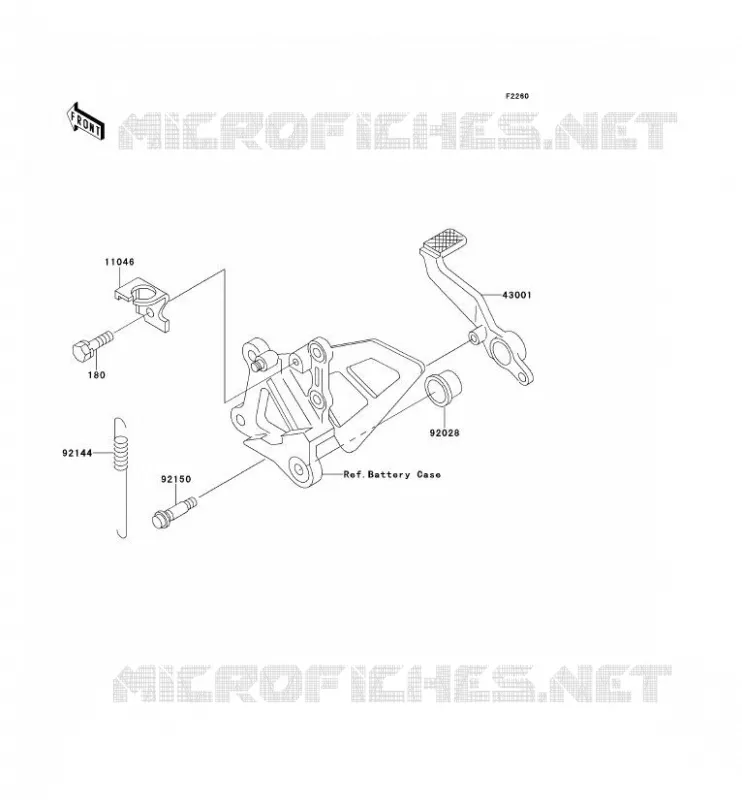 BRAKE PEDAL Kawasaki MOTOS 600 1995 NINJA ZX-6R  ZX600-F1