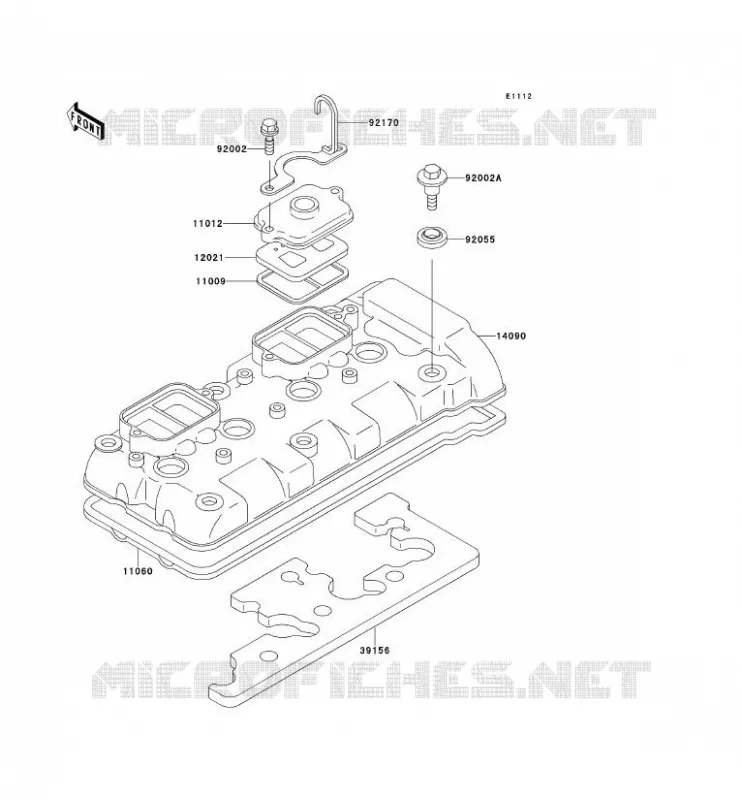 CYLINDER HEAD COVER Kawasaki MOTOS 600 1996 NINJA ZX-6R  ZX600-F2