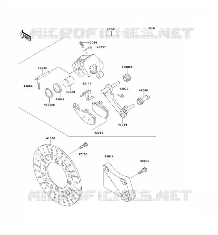 REAR BRAKE Kawasaki MOTOS 600 1996 NINJA ZX-6R  ZX600-F2