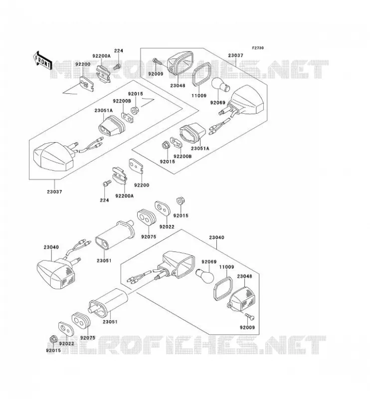 INDICATORS Kawasaki MOTOS 600 1997 NINJA ZX-6R  ZX600-F3