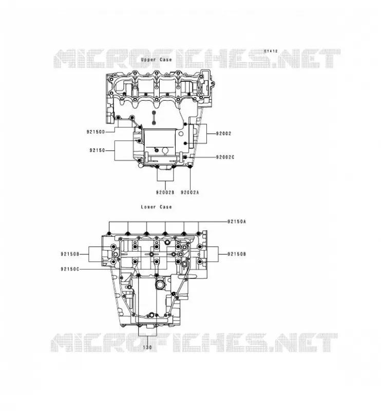 CRANKCASE BOLT Kawasaki MOTOS 600 1999 NINJA ZX-6R  ZX600-G2