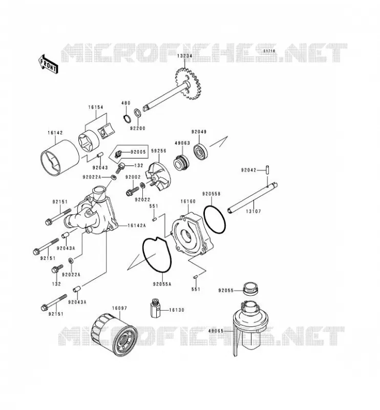 OIL PUMP Kawasaki MOTOS 600 1999 NINJA ZX-6R  ZX600-G2