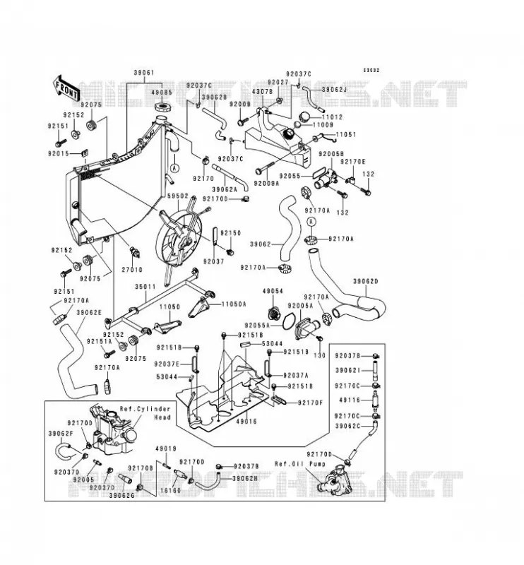 RADIATOR Kawasaki MOTOS 600 1999 NINJA ZX-6R  ZX600-G2