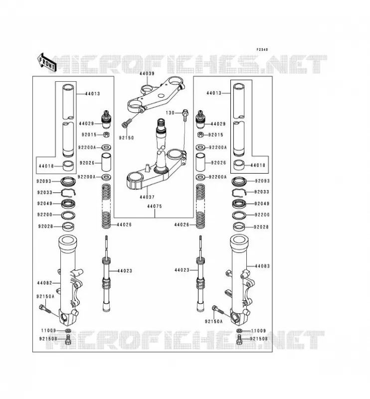 FRONT FORK Kawasaki MOTOS 600 1999 NINJA ZX-6R  ZX600-G2