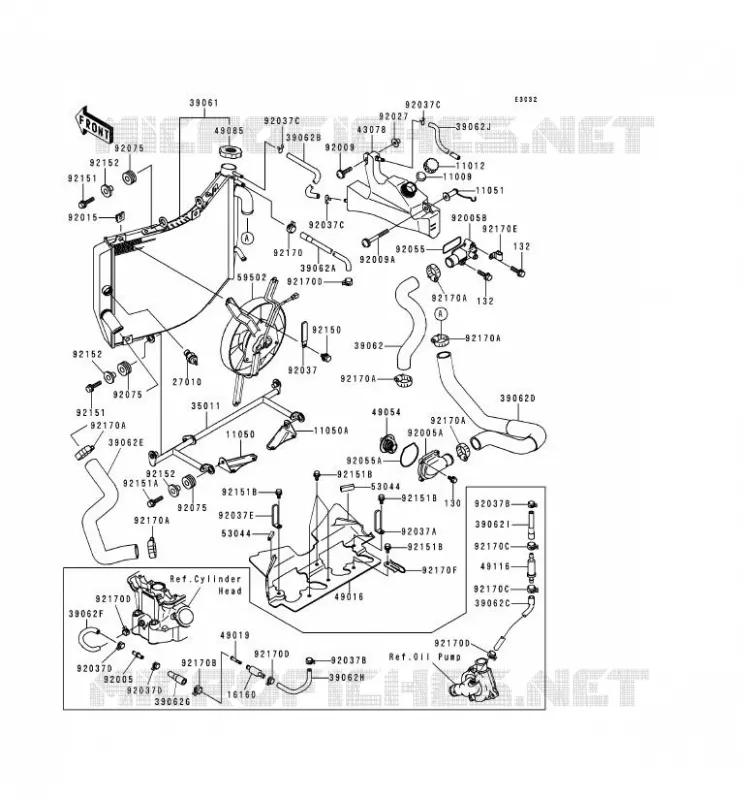 RADIATOR Kawasaki MOTOS 600 1999 NINJA ZX-6R  ZX600-G2