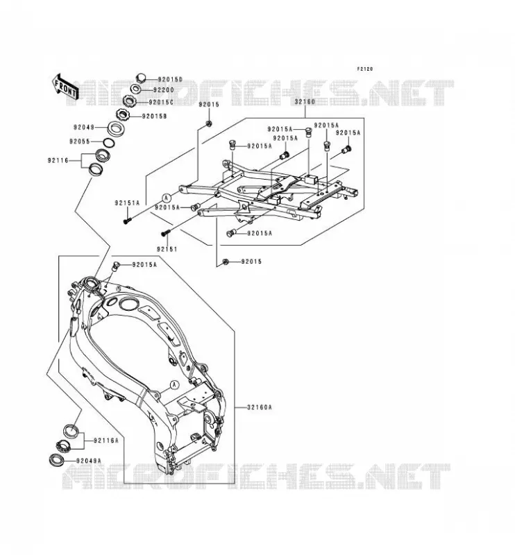 CHASSIS Kawasaki MOTOS 600 1999 NINJA ZX-6R  ZX600-H2