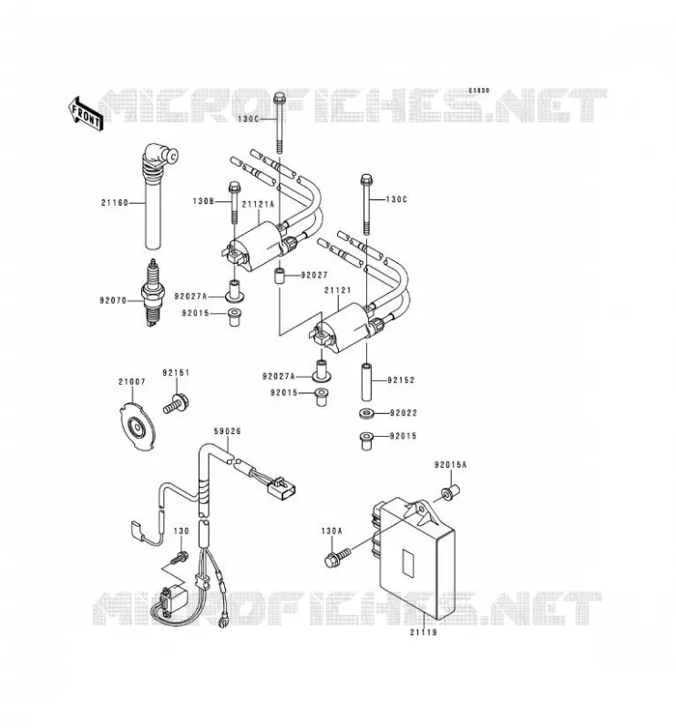 IGNITION SYSTEM Kawasaki MOTOS 600 1999 NINJA ZX-6R  ZX600-H2