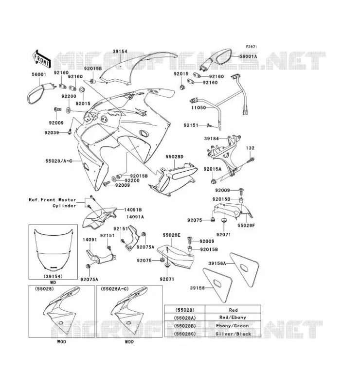 COWLING Kawasaki MOTOS 600 2000 NINJA ZX-6R  ZX600-J1